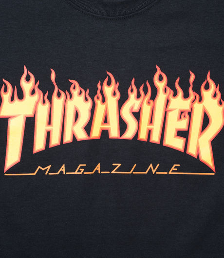 Thrasher Flame Logo T-Shirt Black