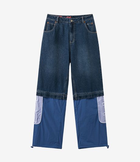 SSSTUFFF Hybrid Denim Trackpants Blue