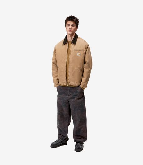 Carhartt WIP OG Detroit Jacket Dearborn Canvas Hamilton Brown/Tobacco Stone Canvas