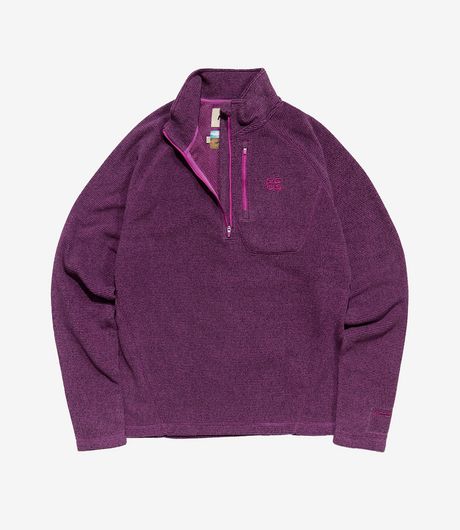 Reese Cooper Outdoor Supply Sequoia Quarter Zip Textured Fleece Orchid