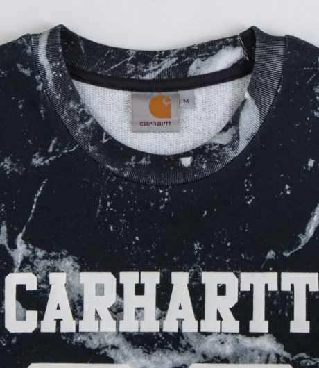 Carhartt Fan Sweat Cotton Sweat 9,4 oz Marble Print, Black/White