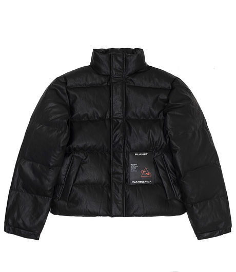 MISBHV Vegan Leather Down Jacket Black