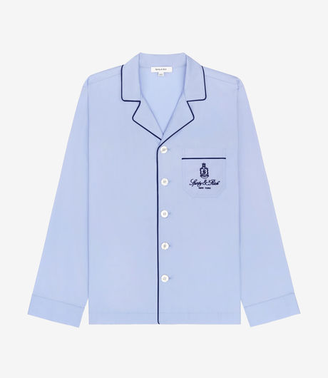 Sporty & Rich Vendome Pyjama Shirt Sky Blue