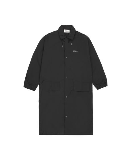 Drôle de Monsieur NFPM Collared Long Raincoat Black