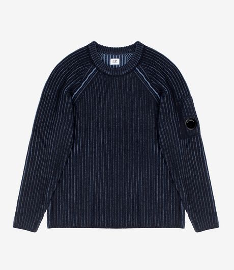 C.P. Company Knitwear Crew Neck Fleece Knit Orion Blue