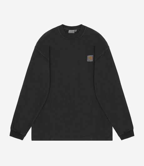【KNOW WAVE】 INSTRUMENT LONG SLEEVE T SHIRTS Dark Charcoal Shop Black Know Wave Long-sleeve Tees at itk online store