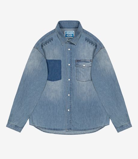 Liberaiders Tribal Denim Shirt Blue