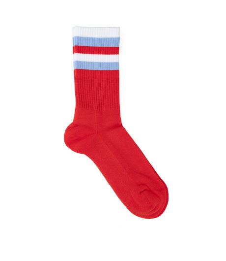 Gosha Rubchinskiy Cotton Socks Flag Detail Red