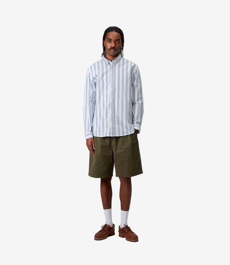 Carhartt WIP L/S Dillion Shirt Cotton Oxford Stripe Bleach/White