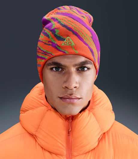 Nike ACG Peak Big Blend Beanie Safety Orange/Vivid Purple