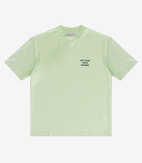 Drôle de Monsieur Le T-Shirt Slogan Light Green