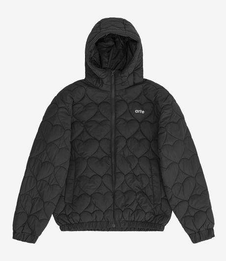 Arte Antwerp Joey Heart Puffer Jacket Black