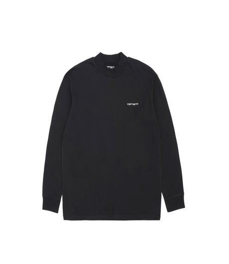 Carhartt LS Highneck Script Logo T-Shirt Black