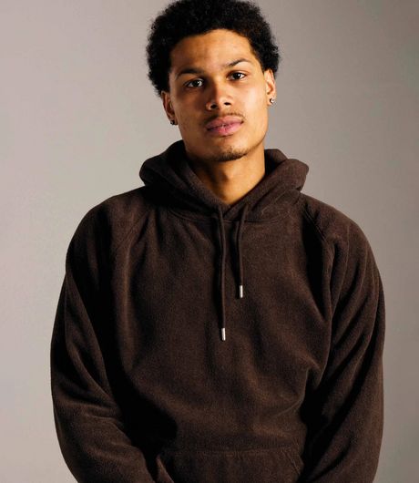 POP Trading Company Outlined Logo Hooded Terry Sweat Delicioso