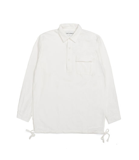 Our Legacy Vent Popover Shirt White Ultimate Flannel