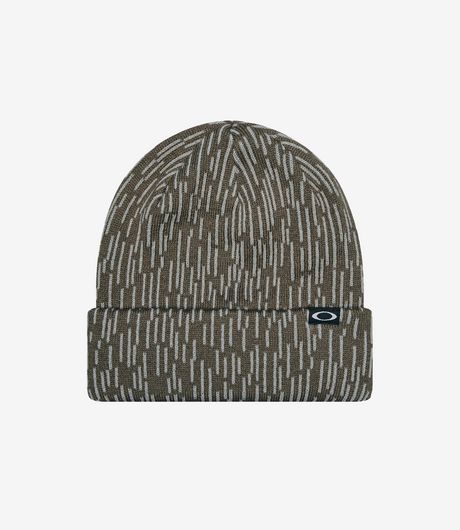 Oakley Fleece-Lined Graphic Beanie Rain Camo Olive