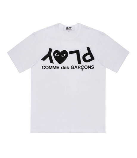 Comme des Garçons Play Inverted Text Logo Tee White/Black