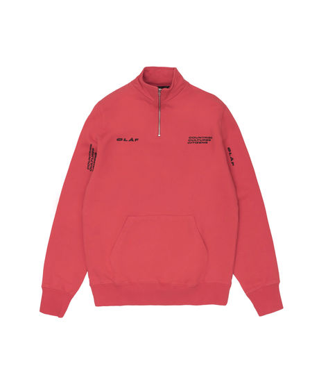 Olaf Hussein ØLAF Zip Mock Sweater Red/Black