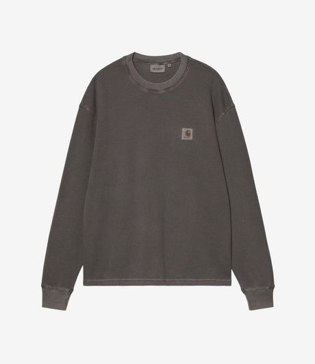 Carhartt WIP L/S Vista Waffle T-Shirt Black Garment Dyed