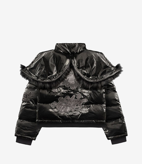 Racer Worldwide Mohawk Convertible Puffer Jacket Black