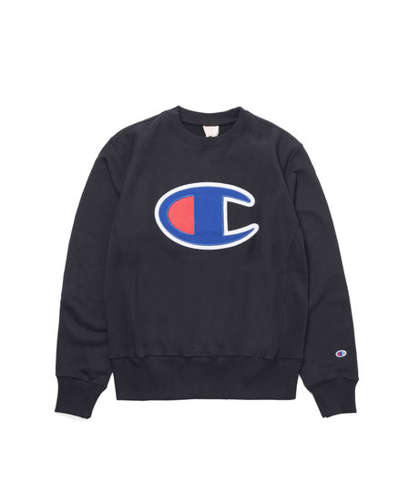 Champion Crewneck Sweatshirt Logo Black