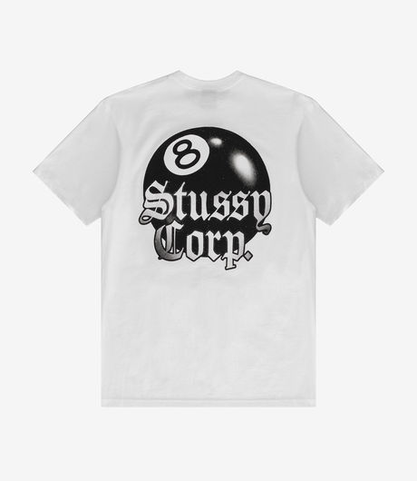 Stussy 8 Ball Corp. Tee White