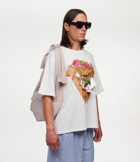 SSSTUFFF Flowers Shop Tee White