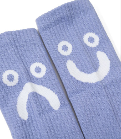 Polar Skate Co Upside Down Happy Sad Socks Cosmic Lavender