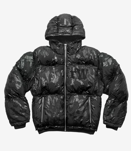 Racer Worldwide Camo Puffer Jacket 4.0 Black