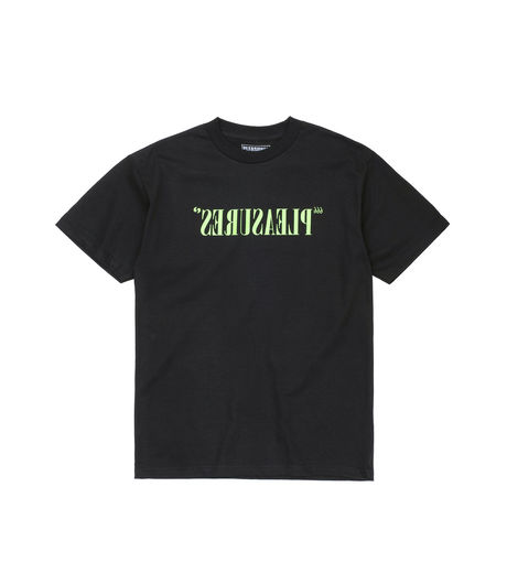 PLEASURES Flipped Logo T-Shirt Black