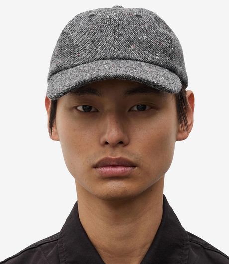 Norse Projects Donegal Wool 6-Panel Cap Grey Melange
