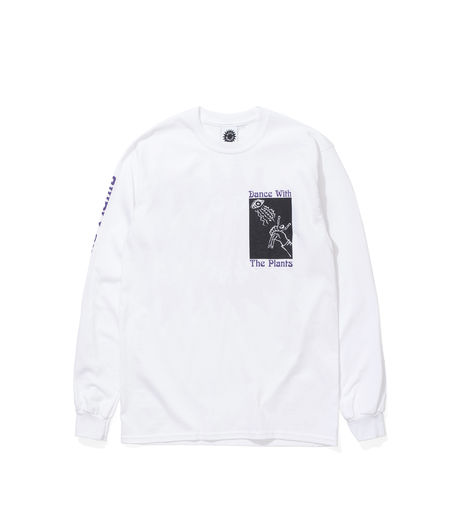 Good Morning Tapes Dance With the Plants OG LS Tee White