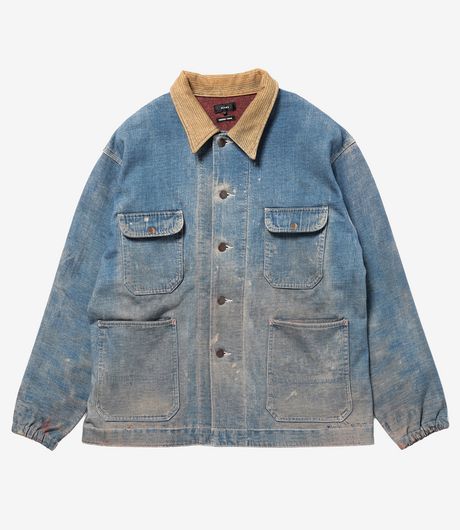 BEAMS Mock Print Coverall Indigo