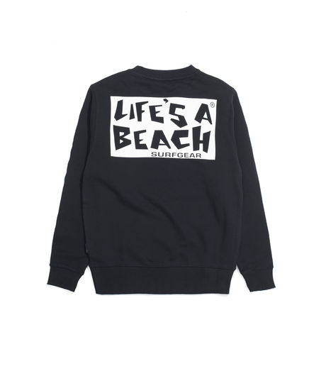 Life's a Beach LAB Logo Crew Black 