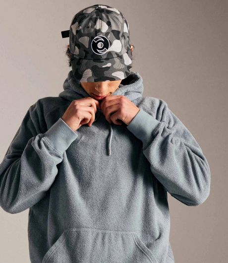 POP Trading Company Outlined Logo Hooded Terry Sweat Tradewinds
