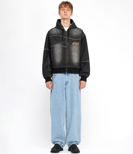 Dime Hooded Utility Jacket Sandblasted Black