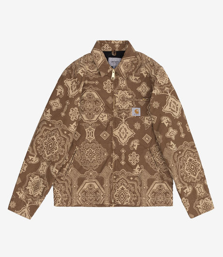 Carhartt WIP Detroit Jacket 'Columbia' Ripstop Hamilton Brown/Verse Print Heavy Stone Wash