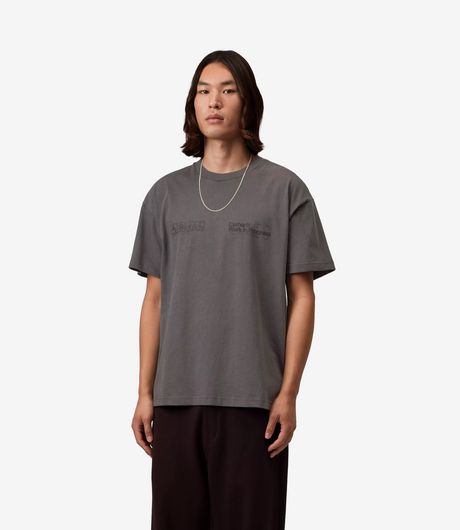 Carhartt WIP S/S Boxed T-Shirt Soot Garment Gyed