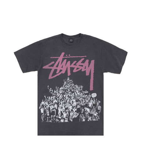 Stussy Beach Mob Pig. Dyed Tee Black/Pink