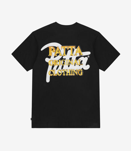 Patta Gold Logo T-Shirt Black