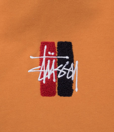 Stussy Bars Logo App. Hood Black Apricot