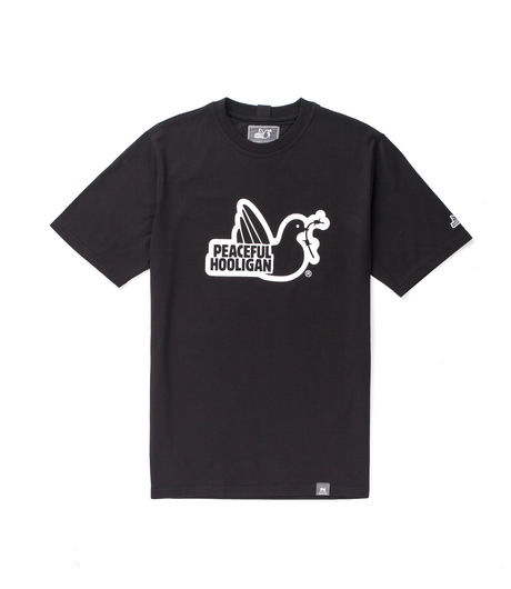 Peaceful Hooligan Outline Dove T-Shirt Black