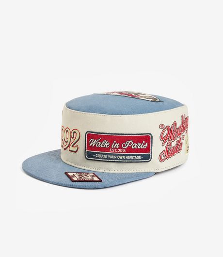 Walk In Paris Courier Patch Cap Blue