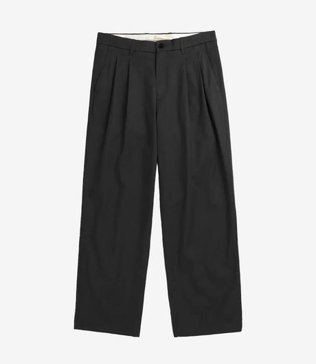 Norse Projects Hestur Relaxed Twill Pleated Trouser Black