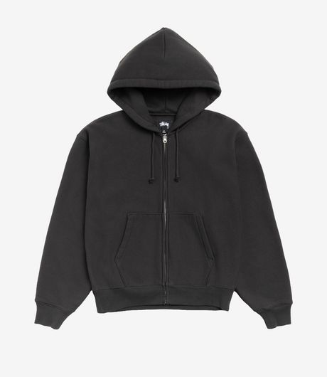 Stussy Basic Diamond Zip Hood Black