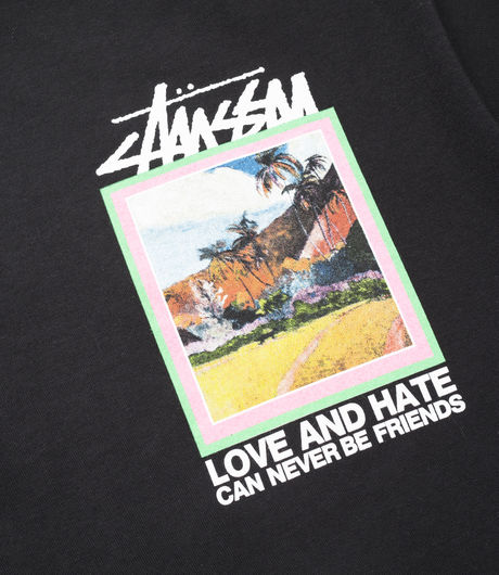 Stussy Love And Hate Tee Black