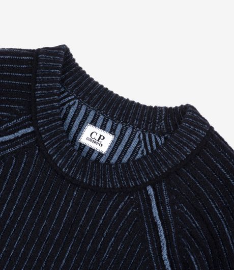 C.P. Company Knitwear Crew Neck Fleece Knit Orion Blue
