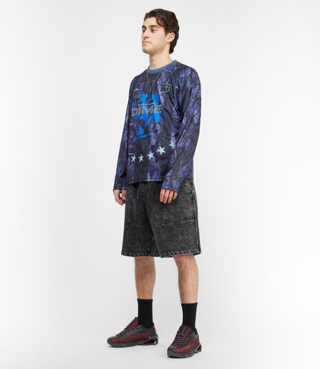 Dime Cyclone French Terry Shorts Black Snow Washed