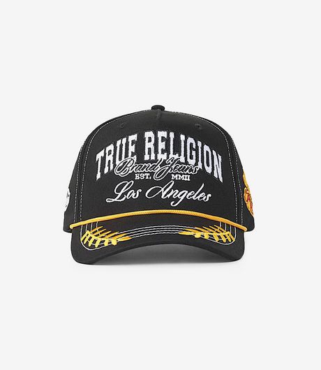 True Religion Logo Branch Baseball Hat Jet Black