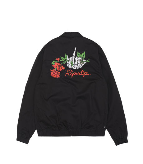 Ripndip Dead Rose Cotton Coach Jacket Black